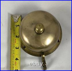 Antique Brass Store Door Push Arm Bell Rare Very Nice Late Victorian WORKS