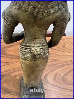 Antique Bronze Statue Female Goddess 12 Inches Very Nice Detail