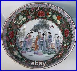 Antique Chinese Porcelain Rose Mandarin Bowl 10 Very Nice