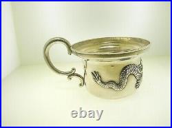 Antique Chinese Silver Cup With Very Nice Dragon Decoration Fully Hallmarked