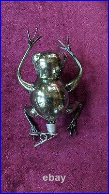 Antique Christmas Ornament Frog Oddity Very Nice! German