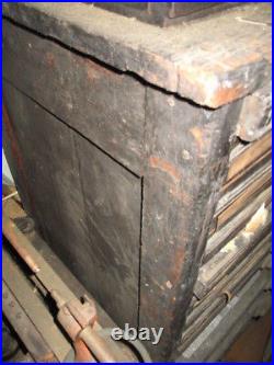 Antique Collectible 1873 20 Drawer Type Cabinet Very Old Very Nice