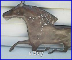 Antique Copper Horse Weathervane Accessory Lightning Rod 24 Long Very Nice