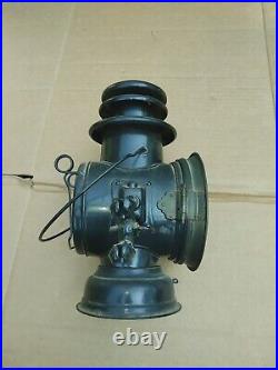 Antique Dietz Union Kerosene Driving Lamp Made in New York USA Very Nice