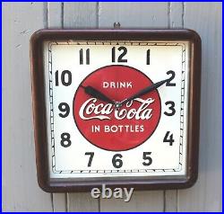 Antique Drink Coca-Cola In Bottles Selecto Advertising Clock Very Nice