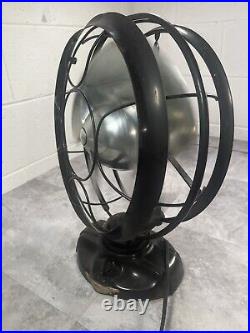 Antique Emerson SILVER SWAN ART DECO 12Oscillating Fan! VERY NICE! WORKS GREAT