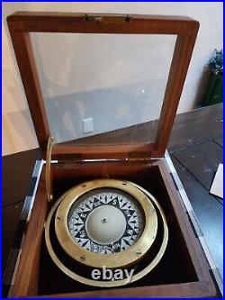 Antique Esdaile & Sons Sirius boxed marine compass Very Nice