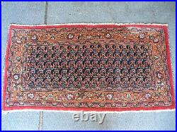 Antique Estate Small Rug Good Pile 1920 Very Nice Blue Colors