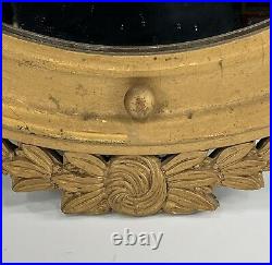Antique Federal Style Carved Wood Gesso Eagle Convex MirrorVERY NICE