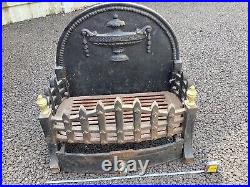 Antique Fire Basket, grate, sides and back, very nice, collection Much Hadham