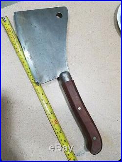 Antique Foster Bros Meat Cleaver Butcher KNIFE / Hog splitter 16 VGC VERY NICE