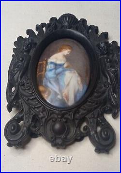 Antique French Bois Durci Picture Frame C1870 very nice