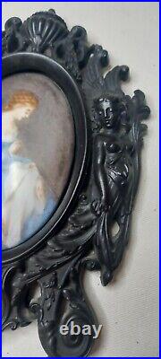 Antique French Bois Durci Picture Frame C1870 very nice