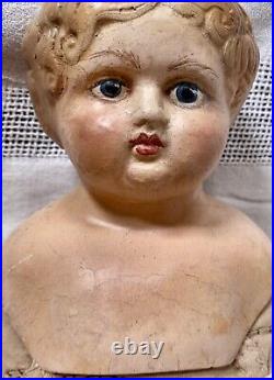 Antique German 26 C1880 Blond Goodyear Rubber Doll With Nice Outfit Very Rare