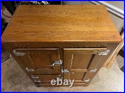 Antique Glacier Ice Box Refinished & Restored Hardware Very Nice