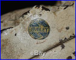 Antique Hubley English Setter Door Stop Rare Original Label Very Nice