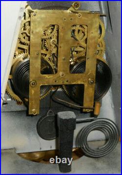 Antique INGRAHAM 8-DAY Key Wind Chime Strike Mantel Clock VERY NICE WORKS! AS IS