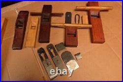 Antique JAPANESE WOOD PLANE KANNA 10pc. Lot + Extras Very Nice Woodworking Tools