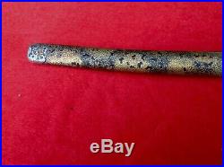 Antique Japanese Silver Mounted Samurai Tanto Dagger Or Knife Very Nice To Hold