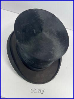 Antique KNOX Beaver Top Hat Stove Pipe Hat VERY NICE G. E. More Buffalo NY