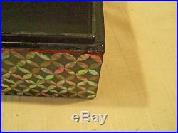 Antique Korean Lacquer Box With Mother Of Pearl Inlay Very Nice