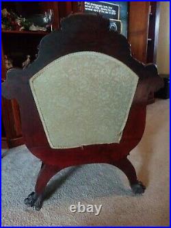 Antique Mahagany Carved Thorn Chair with Claw feet very nice