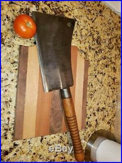 Antique Meat Cleaver Butcher KNIFE / Hog splitter in VGC very nice Heavy