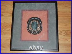 Antique Native American Beaded Pouch Framed in Shadow Box Very Nice