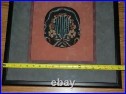 Antique Native American Beaded Pouch Framed in Shadow Box Very Nice