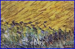 Antique Oil On Canvas By Van Gogh 1889 With Frame In Golden Leaf Very Nice