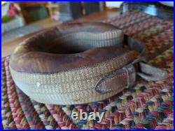 Antique, Old Leather Draft Horse Shoe Boil Boot /w Very Nice Leather Strap