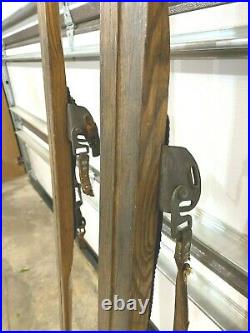 Antique / Old / Vintage Wooden snow skis OAK or Hickory Very NICE