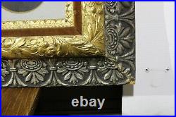 Antique Pair Of Wall Picture Frame With Metal Photo Velvet Ornate Very Nice