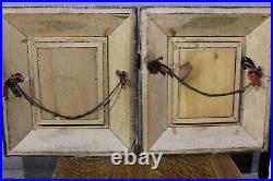 Antique Pair Of Wall Picture Frame With Metal Photo Velvet Ornate Very Nice