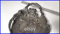 Antique Pewter Tray 10 wide Very Nice Piece Art Nouveau