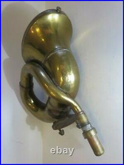 Antique RUBES BRASS Single Twist CAR HORN for 1913 1915 MODEL T FORD Very Nice