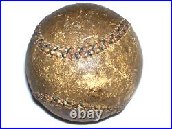 Antique Red & Black Stitch Baseball Nicely Aged Stitching Tight Very Faint Marks