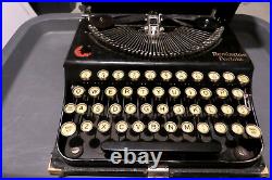 Antique Remington Portable Typewriter White Glass Keys and Case 1925 Very Nice