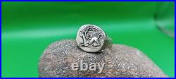 Antique Roman Empire Silver Ring Very Nice (Griffin)