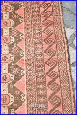 Antique Tribal Rug 3'2 x 4'9 ft Afghan Tribal Prayer Design Hand Knotted Rug