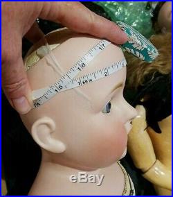 Antique VERY NICE Blonde Human Hair Wig For LGE GERMAN FRENCH Bisque Head Doll