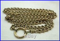 Antique Very Early Rare Link Heavy Very Nice Rolled Gold / Gold Pinchbeck Chain
