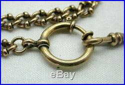 Antique Very Early Rare Link Heavy Very Nice Rolled Gold / Gold Pinchbeck Chain
