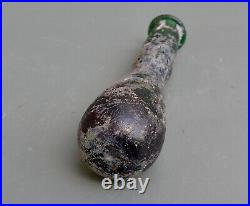 Antique Very Nice Green glass parfum bottle, Roman Empire 1th-3th. Century
