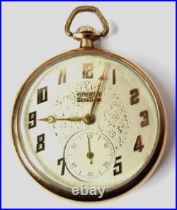 Antique Very Nice Mens Gruen Guild Semithin 754 Gold Fil 15'j Sz 12 Pocket Watch
