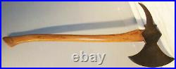 Antique Victorian Curved Spike Fireman's Fire Axe VERY NICE