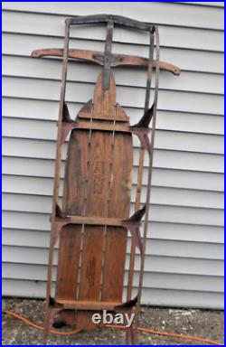 Antique Vintage Airline Flexible Planet Jr. Very Nice Snow Sled (5' 7 Long)