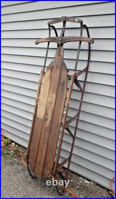 Antique Vintage Airline Flexible Planet Jr. Very Nice Snow Sled (5' 7 Long)