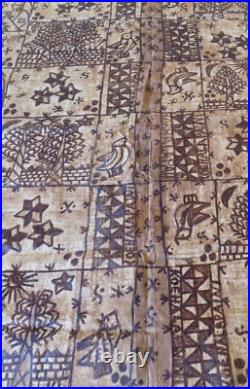 Antique/Vintage Polynesian Bark Cloth/Tonga-14 Ft X 12 Ft 10-Very NICE