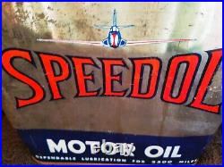Antique Vintage Very Nice Speedol 2-gal Motor Oil Can, Pennant Oil & Gas Co